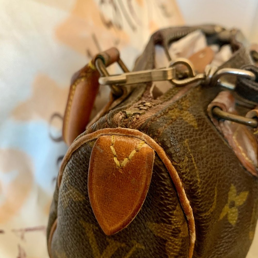 Vintage 1980s Louis Vuitton Monogram Mini Sac W/Strap - Picture 2 of 14